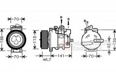 VAN WEZEL 3000k091 -  Компрессор, кондиционер